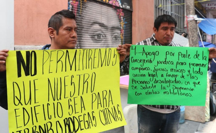 Advierten desalojados en CDMX que mantendrán plantón durante Mundial 2026