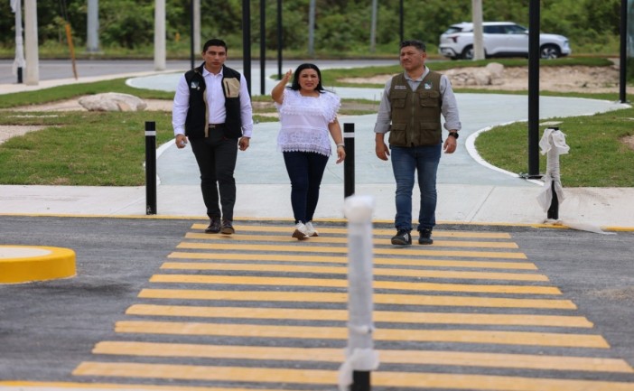 Avanza a su etapa final el Parque Lineal de la Supermanzana 19 en Puerto Morelos