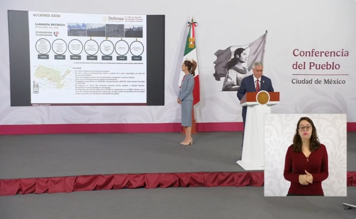 Claudia Sheinbaum modifica su mañanera para rendir informe sobre caso Teotihuacán.