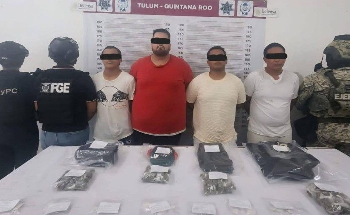 Aseguran más de 300 dosis de droga y detienen a siete personas tras operativos en Tulum