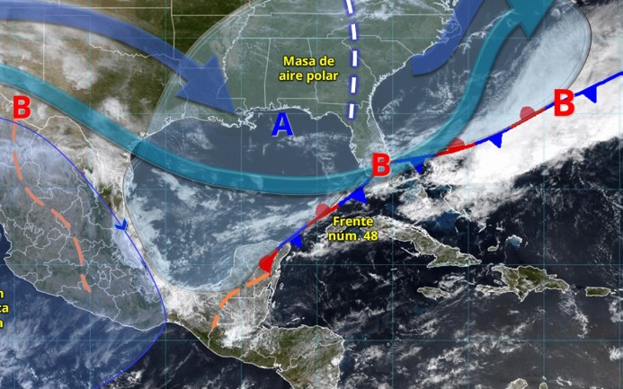 Pronostican tormentas desde Cancún a Tulum, debido a una vaguada