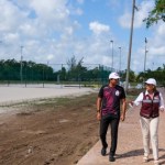 Modernizan canchas de futbol 5 en Cozumel, como parte del proyecto Mundial Social