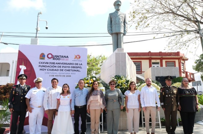 Conmemora Mara Lezama el 128 aniversario de fundación de Payo Obispo, hoy Chetumal