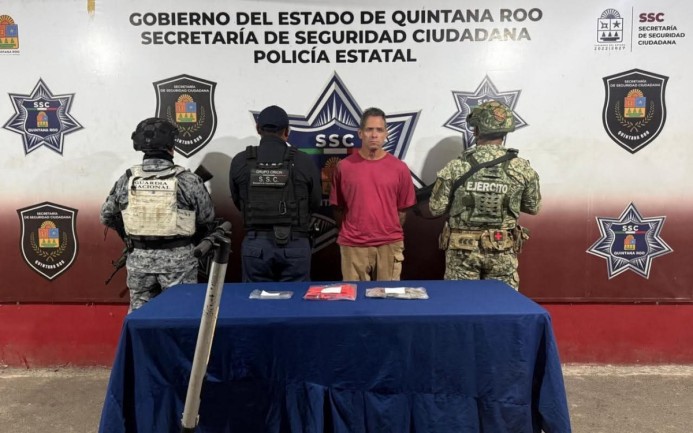 Detienen a estadounidense por narcomenudeo en Cancún