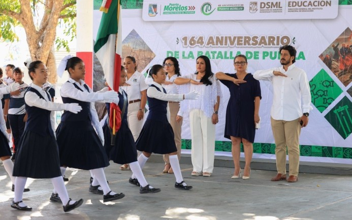 164 aniversario de la Batalla de Puebla en Puerto Morelos.