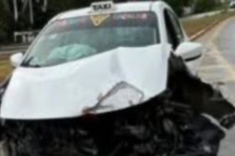Un aparatoso accidente de tránsito se registró la mañana de este sábado sobre la carretera federal 186