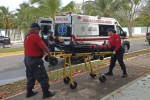 Un motociclista resultó lesionado tras derrapar sobre el Boulevard Bahía de Chetumal, frente al CETMAR