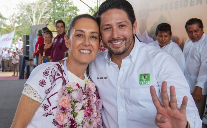 - Renán Sánchez Tajonar afirmó que el Partido Verde en Quintana Roo seguirá respaldando el proyecto de bienestar, justicia social y prosperidad compartida que impulsa la Presidenta de México