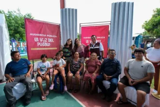 Atiende Mara Lezama en Calderitas, Othón P. Blanco, demandas de más de mil personas con apoyos y trámites resueltos